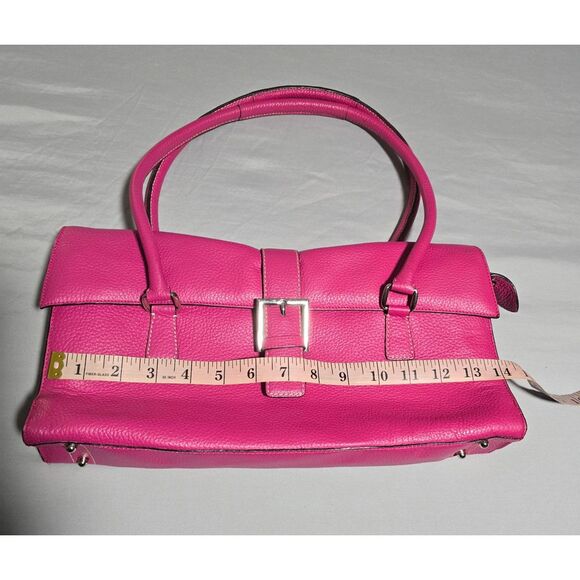 BCBGMAXAZRIA Large Magenta Pink Faux Leather Hand Bag - Picture 3 of 12